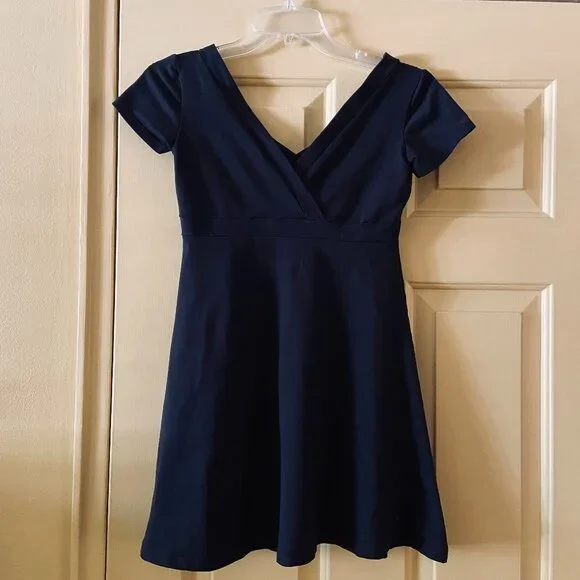 navy blue dress for baby girl Betsey Johnson | Dresses | Vintage 9s Betsey Johnson Double V Neck Black Skater  Dress Size S